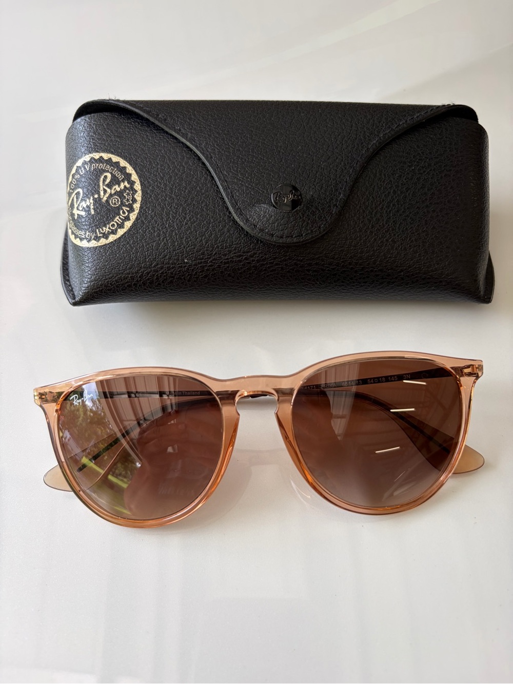 Ray-Ban Women’s Transparent Frame Sunglasses - Brown Lenses